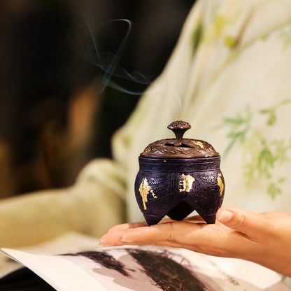 Vintage Purple Chinese Incense Burner