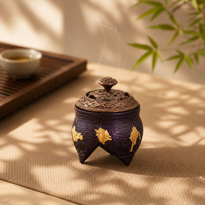 Vintage Purple Chinese Incense Burner