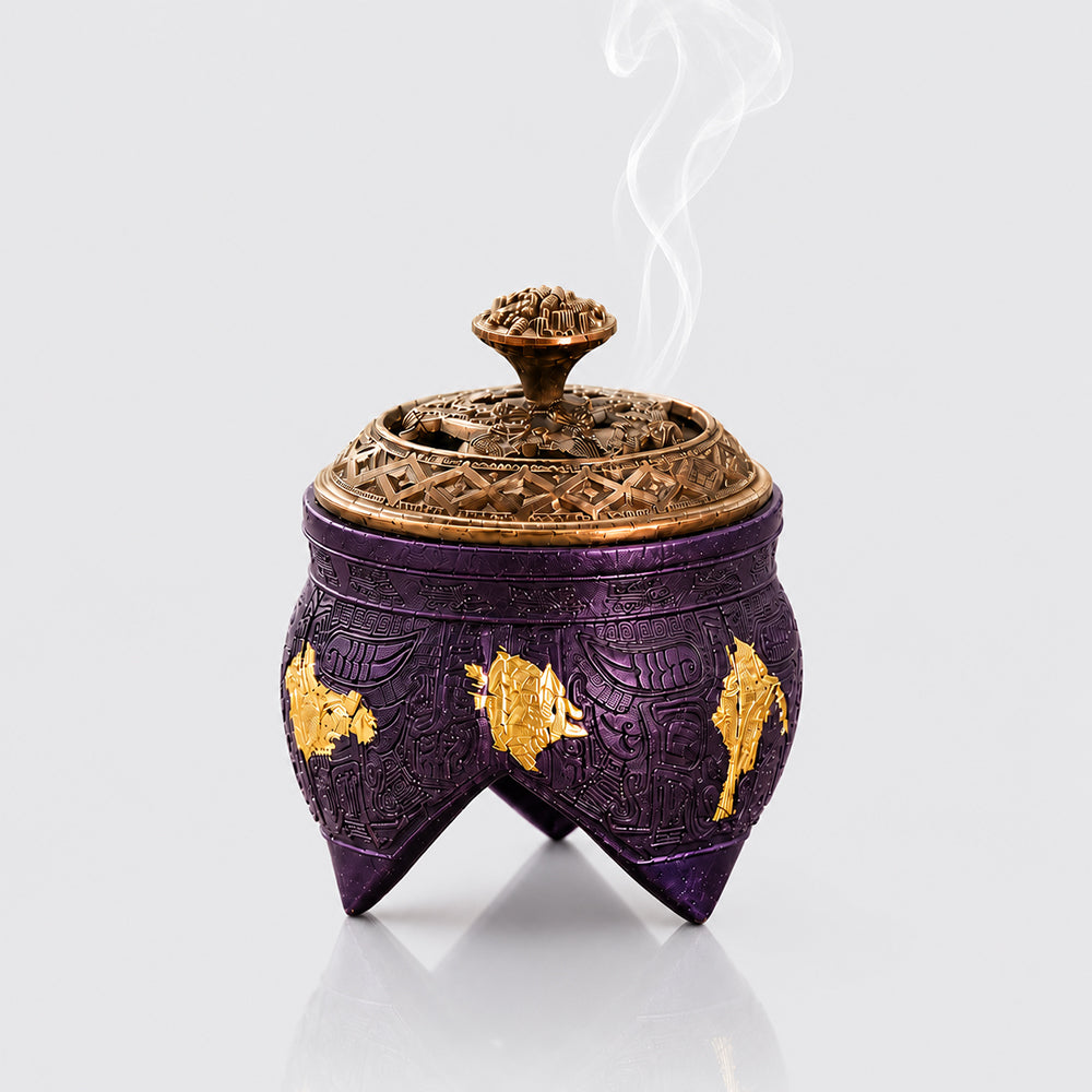 Vintage Purple Chinese Incense Burner