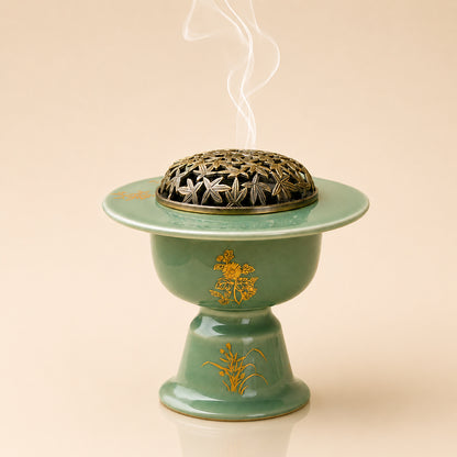 Yue Kiln Celadon Chinese Incense Burner
