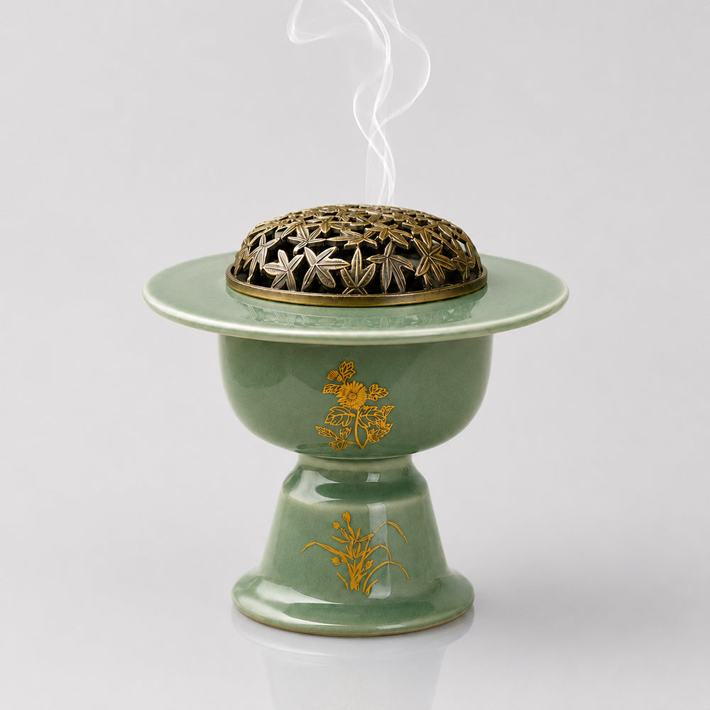Yue Kiln Celadon Chinese Incense Burner