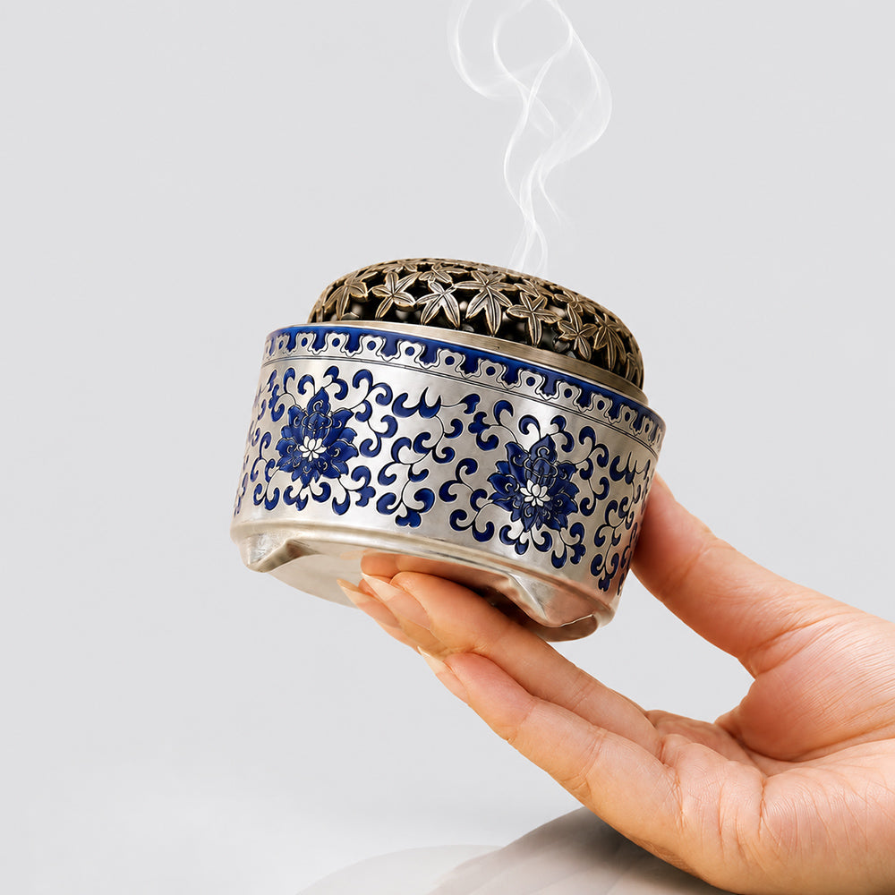 Chinese Blue-and-White Porcelain Incense Burner
