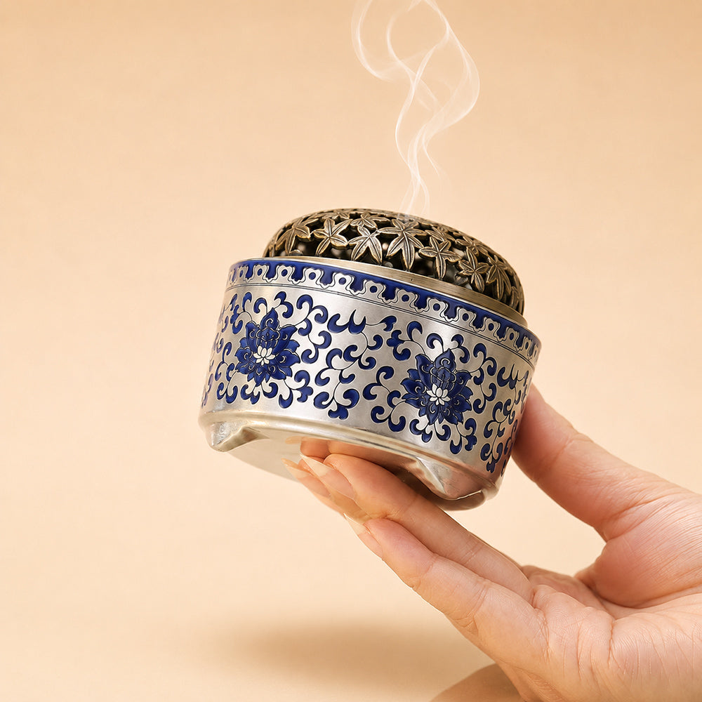 Chinese Blue-and-White Porcelain Incense Burner