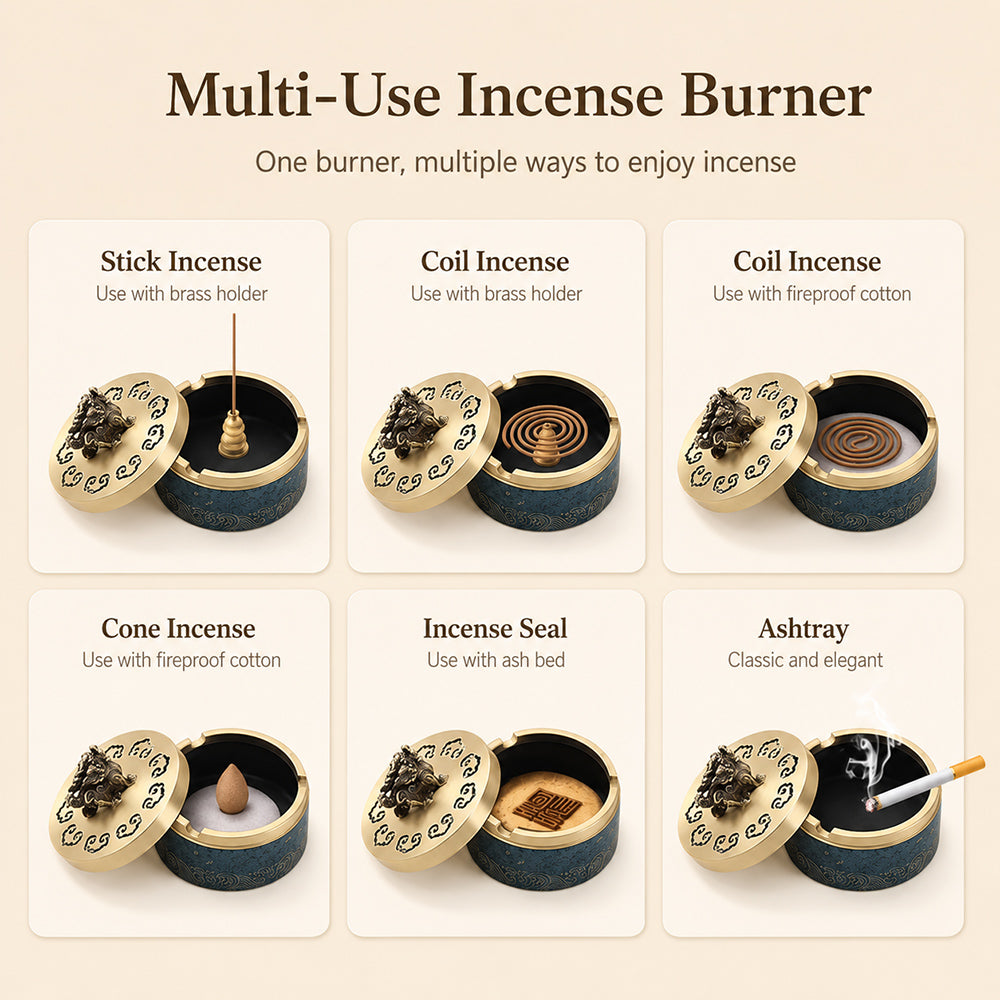 Brass Pixiu Chinese Incense Burner