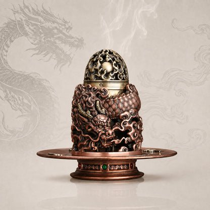 Multifunctional Brass Dragon Incense Burner