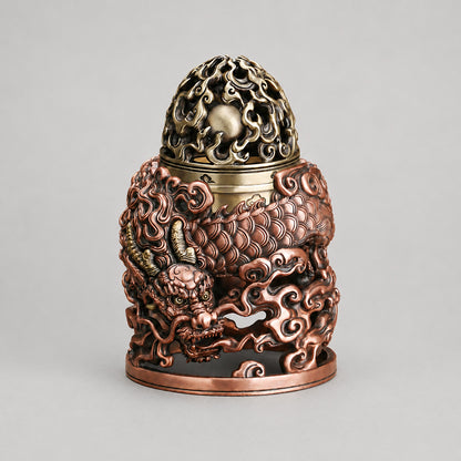 Multifunctional Brass Dragon Incense Burner