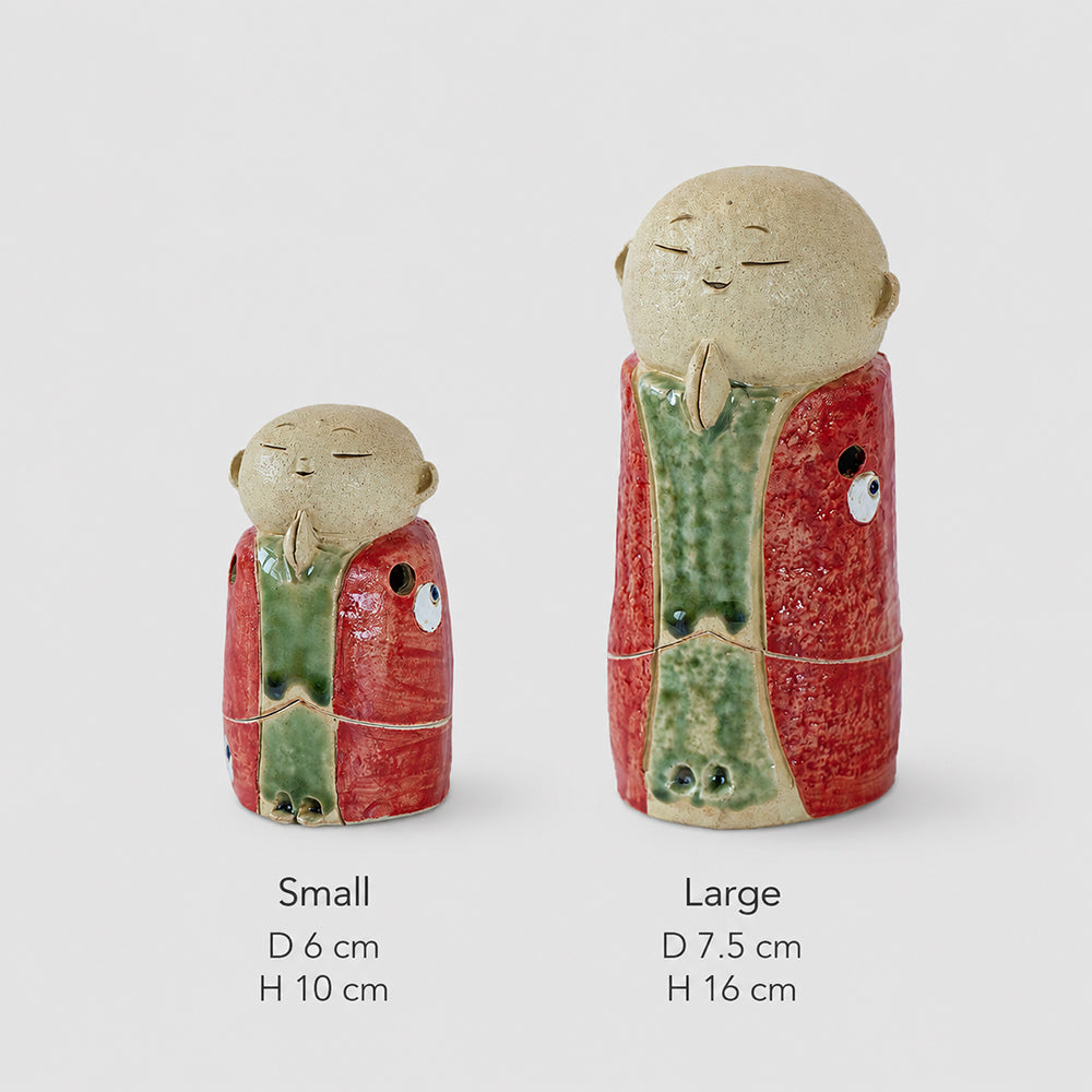 Japanese Jizo-Inspired Ceramic Incense Burner