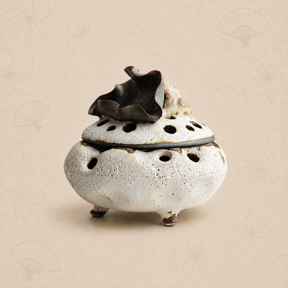 Handmade Lotus Leaf Japanese Incense Burner