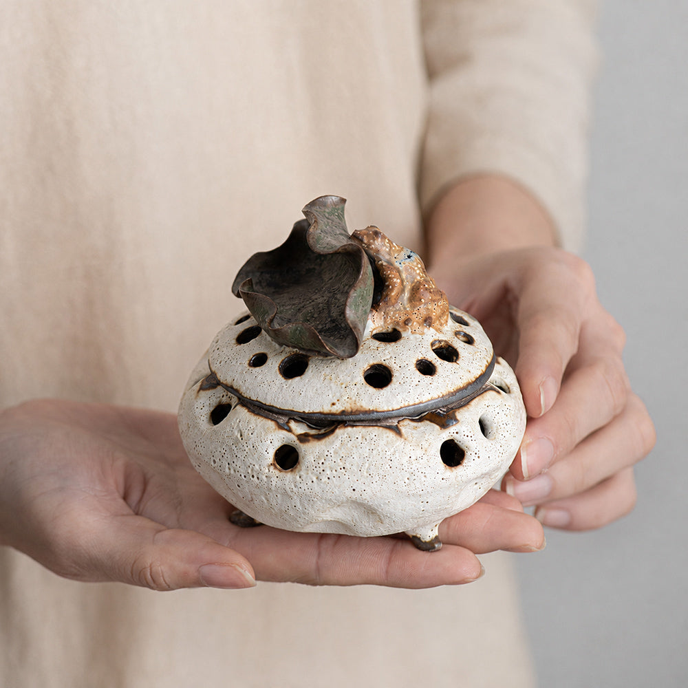 Handmade Lotus Leaf Japanese Incense Burner