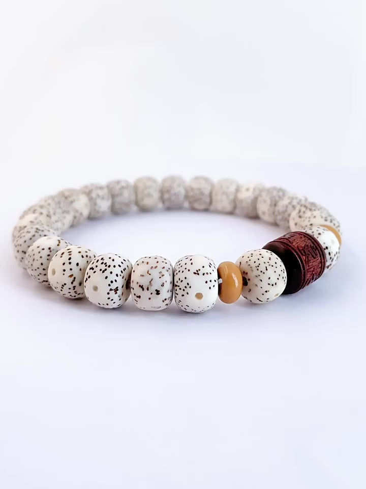 Star Moon Bodhi Beads Red Sandalwood Bracelet