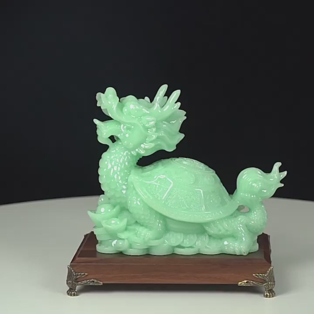 Green Feng Shui Dragon Turtle