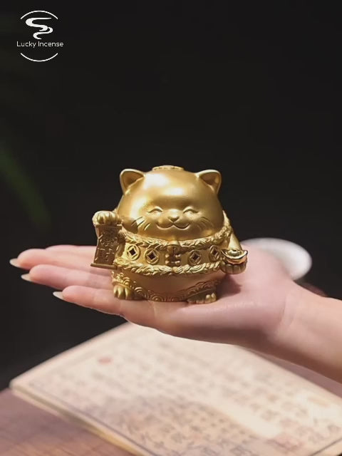 Lucky Cat Incense Burner