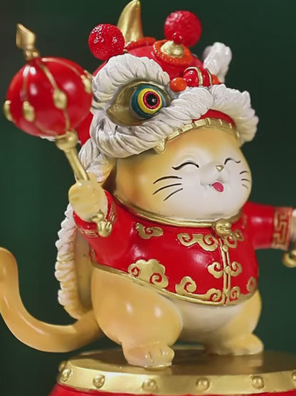 Chinese Fortune Cat With Lion Head