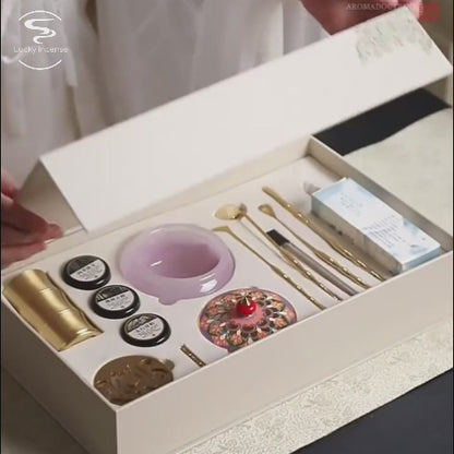 Enamel Jade Stone Homemade Incense Kit