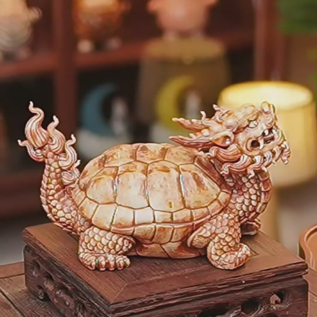 Ceramic Feng Shui Dragon Turtle