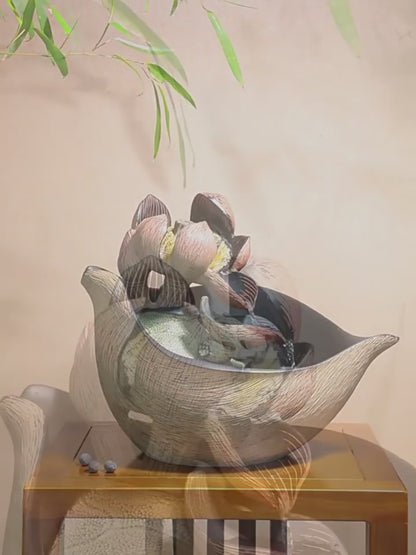 Lotus Bloom Flowing Fountain