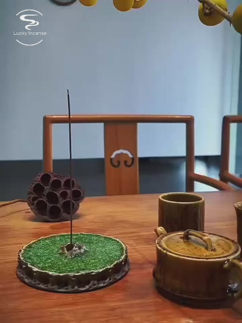 Green Glaze Incense Holder
