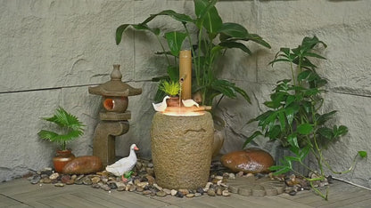 Japanese Bamboo Water Fountain For Zen Garden