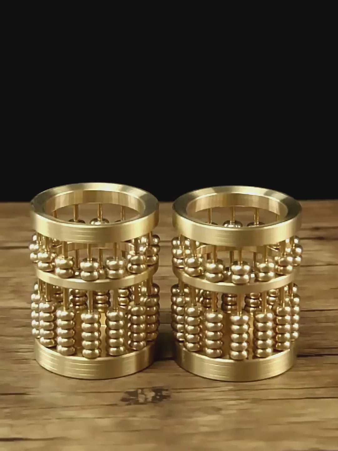 Brass Wealth Abacus Pen Holder