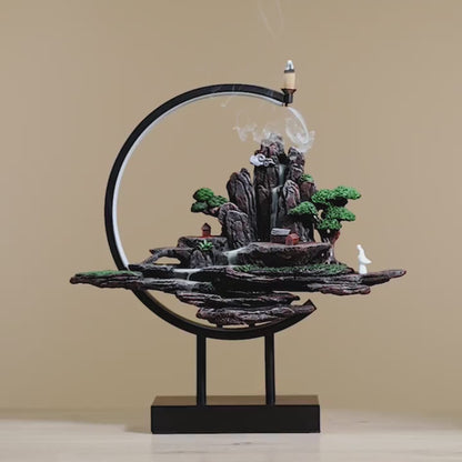 Waterfall Incense Burner With Light Design