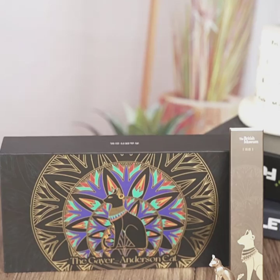 Devine Golden Gayer Anderson Cat Incense Box