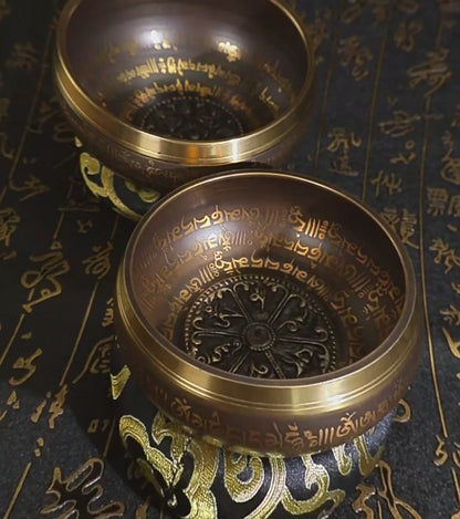 Nepal Meditation Six Words Bronze Singing Bowl