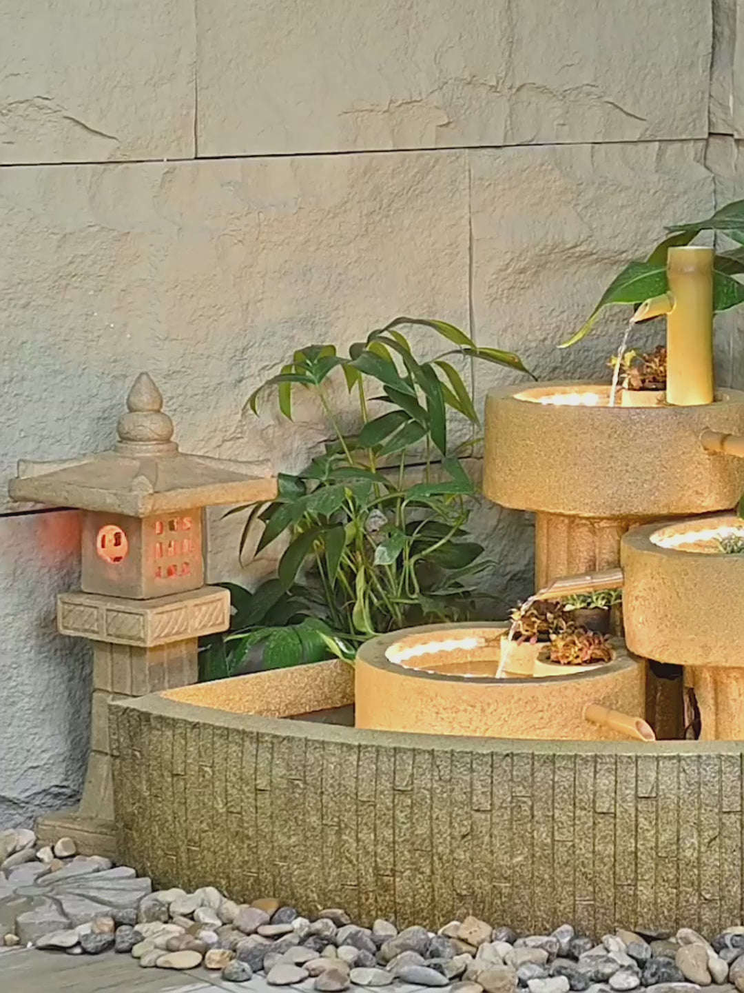 Japanese Large Bamboo Water Fountain