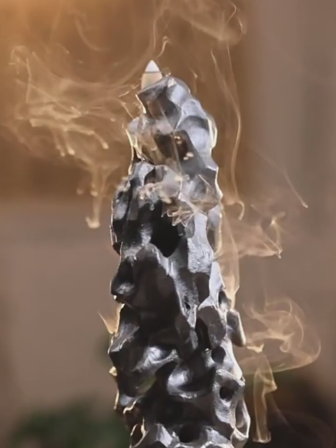 Waterfall Incense Burner With Taihu Stone Design