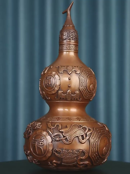 Red Copper Eight Trigrams Gourd