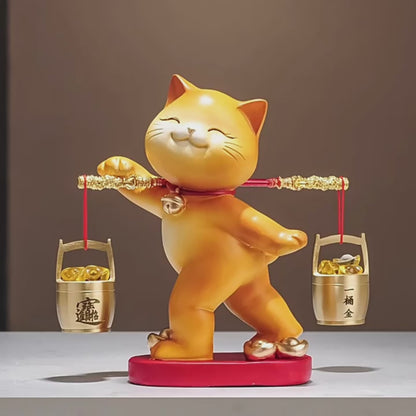 Good Fortune Kitty With Golden Ingots