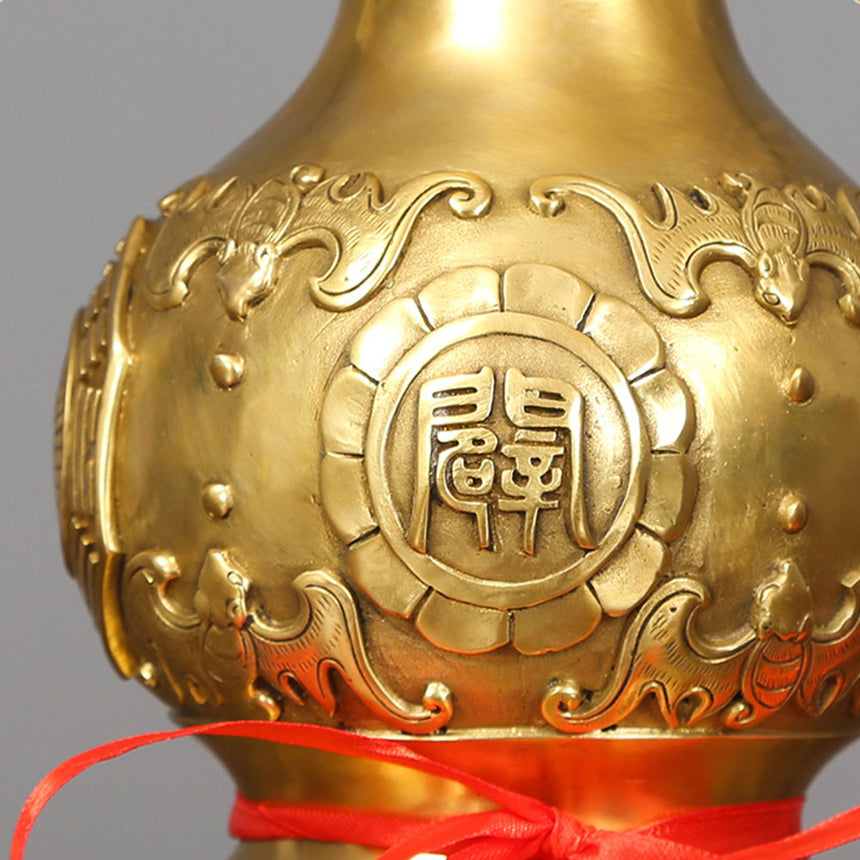 Brass Ba Gua Gourd For Wealth