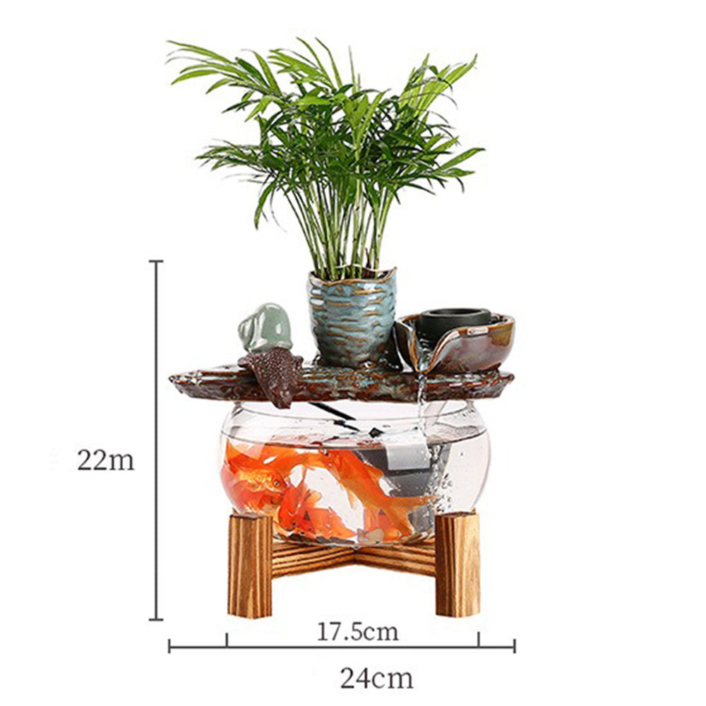 Little Monk Water Fountain With Fish Tank