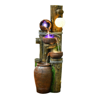 Clay Pot Flowing Water Indoor Waterfall