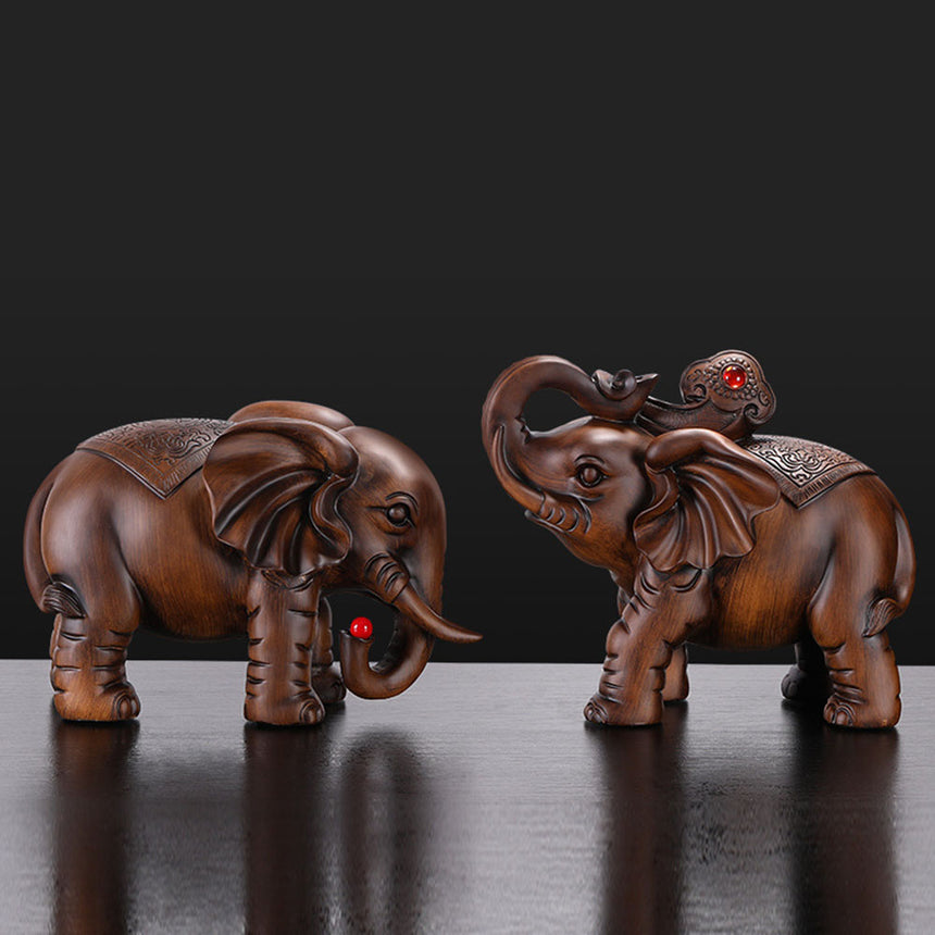 Ebony Wood Elephant Set For Living Room