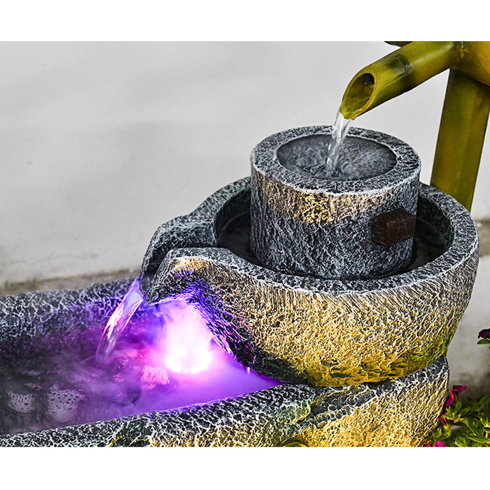 Chinese Style Rock Water Fountain With Fish Pond