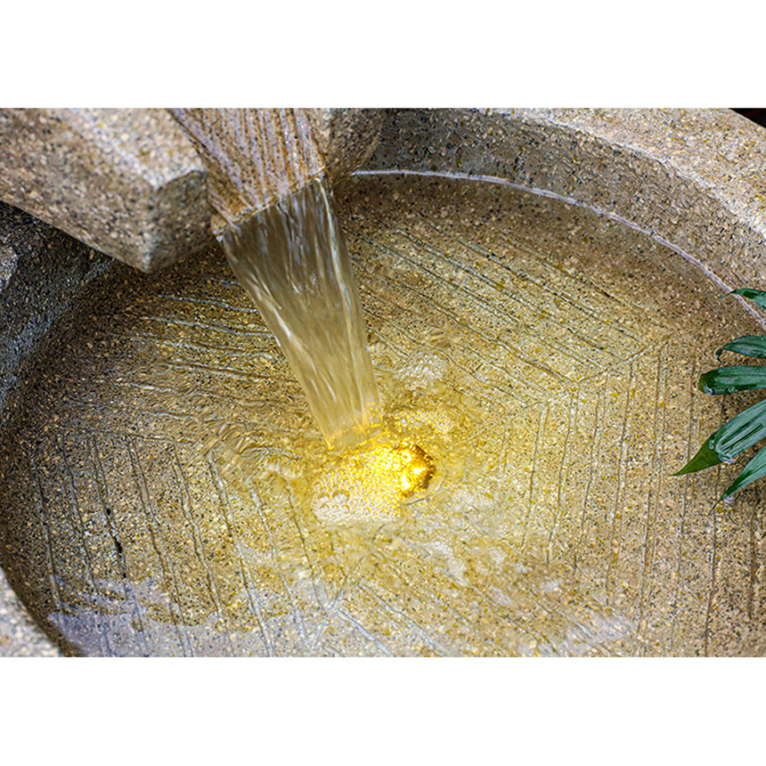 Chinese Stone Mill Water Fountain With Fish Pond