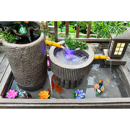 Japanese Style Water Fountain Waterfall Landscape Decoration