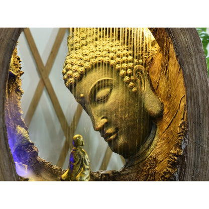 New Chinese Style Buddha Statue Fountain Flowing Water Waterfall Decoration