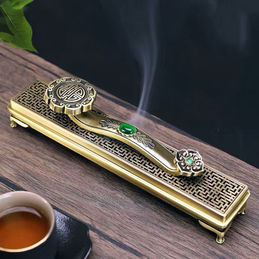 Copper Ru Yi Stick Incense Box
