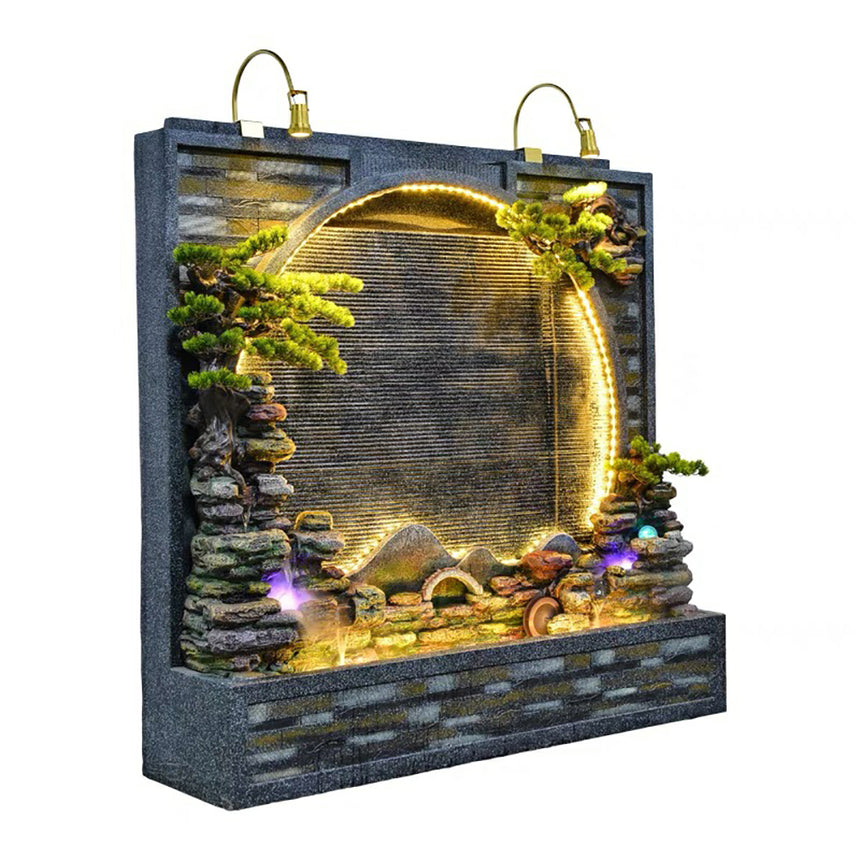 Rockery Water Curtain Wall Flowing Water Indoor/Outdoor Waterfall