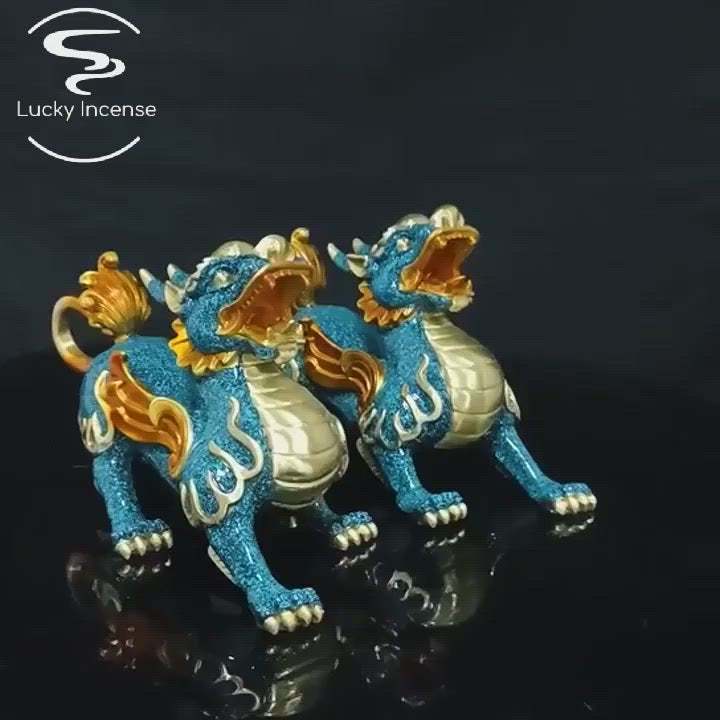 Brass Feng Shui Pi Xiu Set