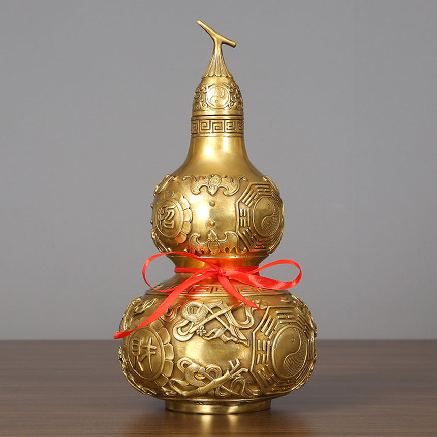 Brass Ba Gua Gourd For Wealth