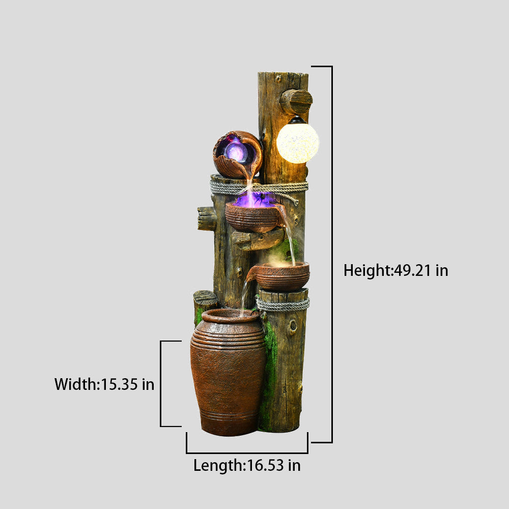 Clay Pot Flowing Water Indoor Waterfall