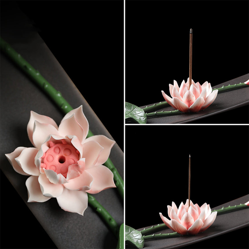 Lotus Flowers Stick Incense Burner