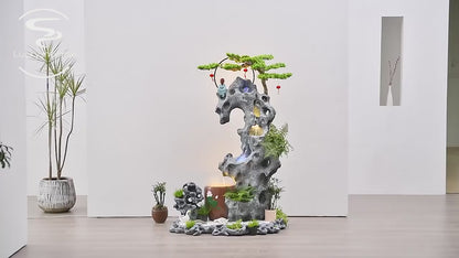 Large Rockery Water Fountain Waterfall With Sand Table