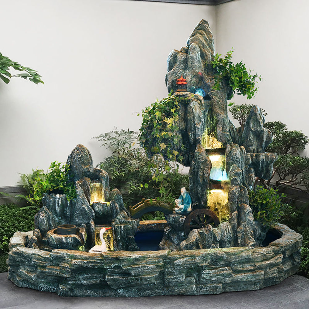 Rockery Large Water Fountain Outdoor Water Landscape Waterfall