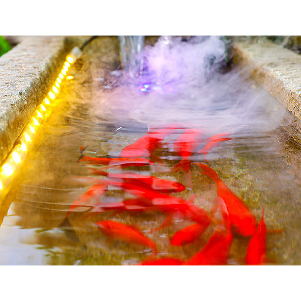 Chinese Stone Mill Water Fountain With Fish Pond