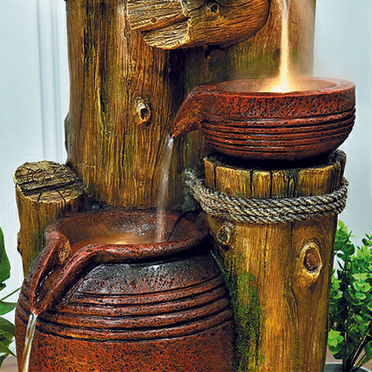 Clay Pot Flowing Water Indoor Waterfall