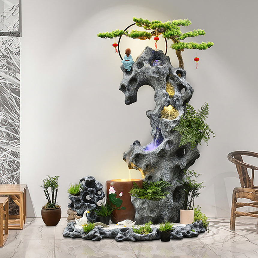 Large Rockery Water Fountain Waterfall With Sand Table