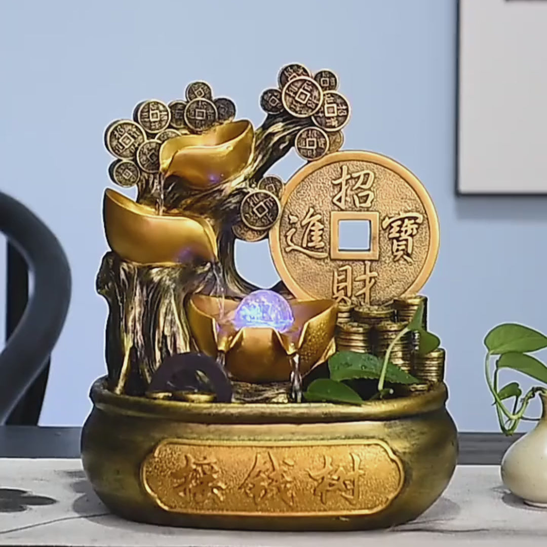 Feng Shui Turns Water Wealth Fountain Decoration – Lucky Incense